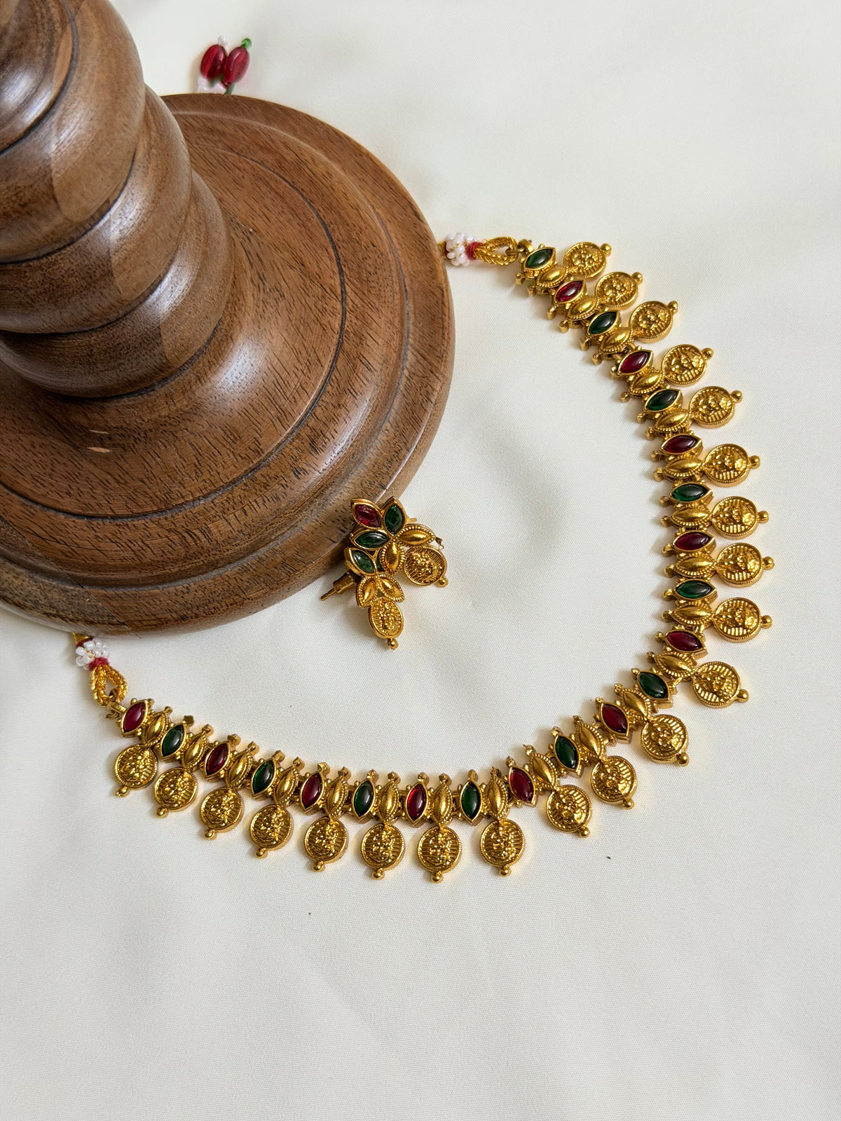 Coin Lakshmi Multicolor Necklace