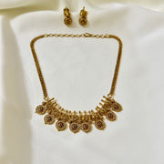 Premium 8 Coin Necklace With CZ Stones