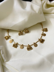 Elegant Elephant Coin Neckpiece