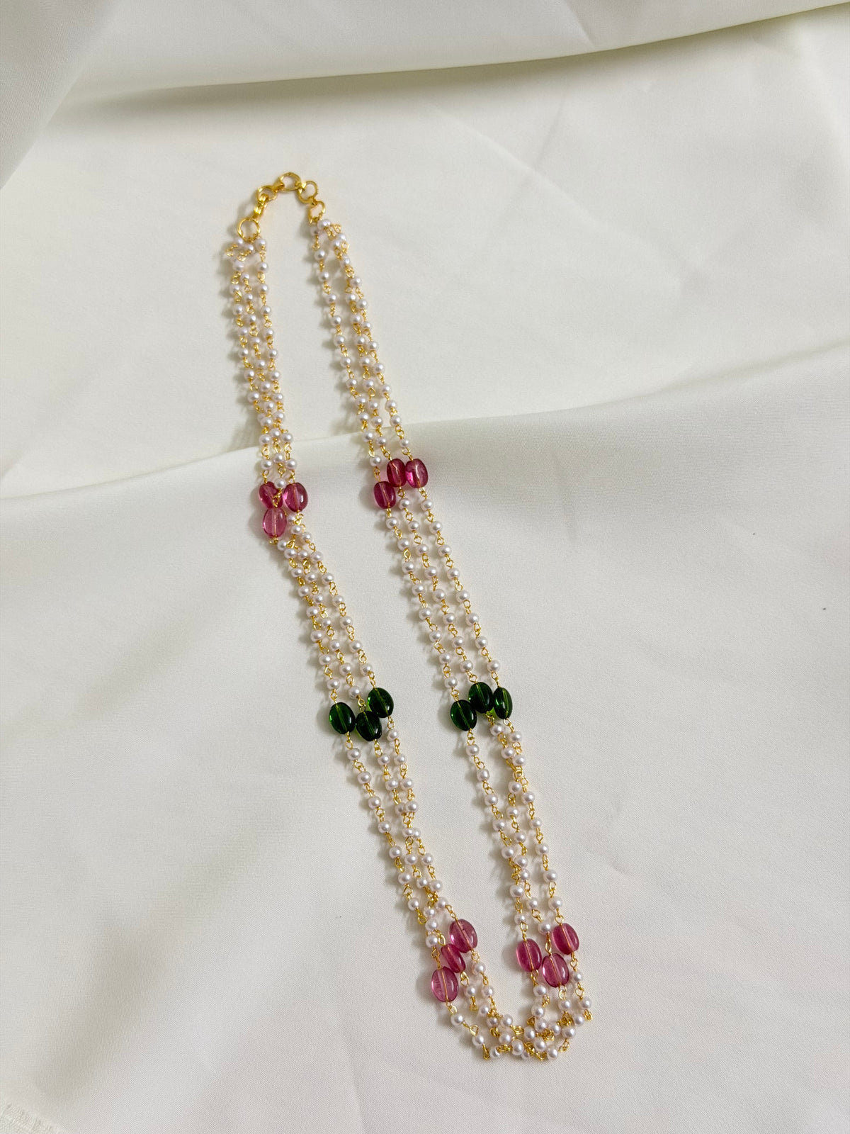 Pearl 3 Layer Neckpiece - 8 Pidi