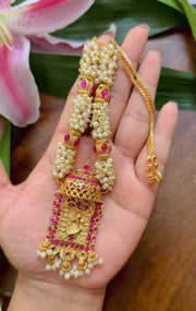 Radha Krishna Pendant Short Neckpiece