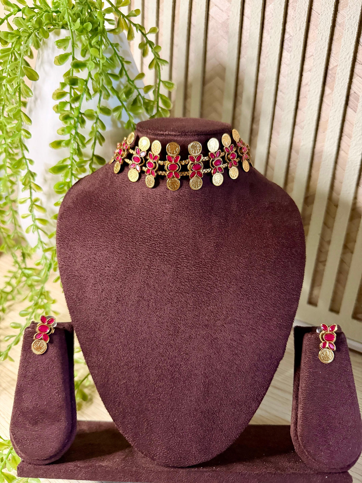 Bloom Coin Choker — Pink