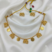 Elegant Elephant Coin Neckpiece
