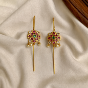 Isha Square Kemp Stone Needle Ear Cuff Floral