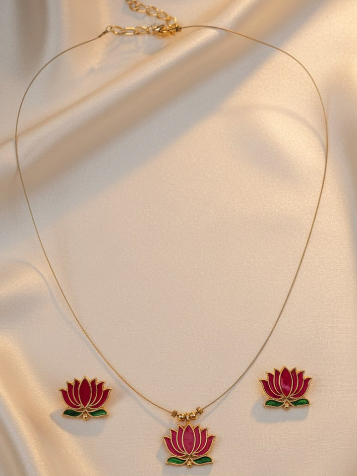 Lotus Invisible Chain Pink And Green