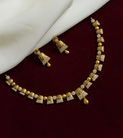 Royal Drum Neckpiece With AD Stone