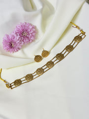 3 Line Coin Choker With Idol