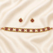 Red Flower Simple Choker