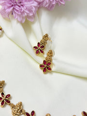 Red Flower Lakshmi Necklace