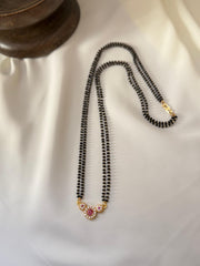 Mangalsutra Pink And White CZ Stone 30cm
