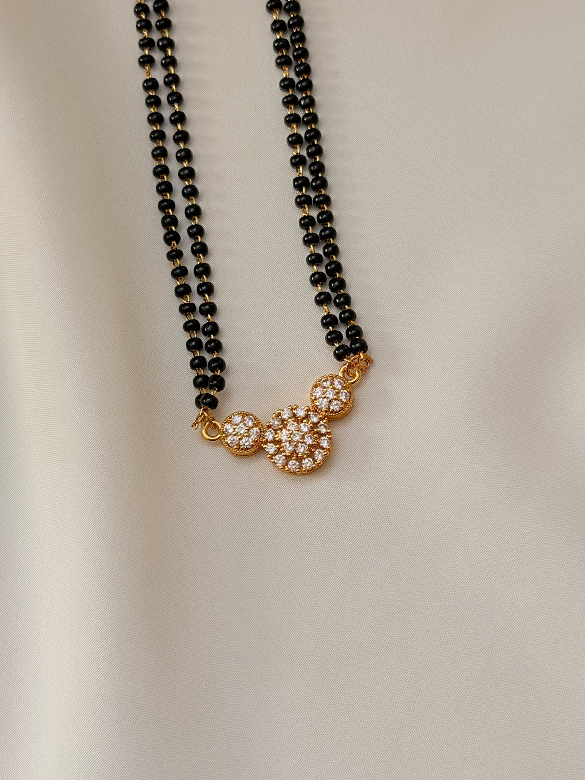 Mangalsutra With White CZ Stone 30cm