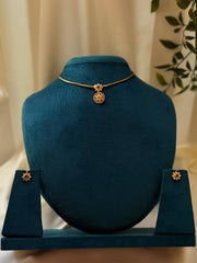 Antique Floral Drop Necklace