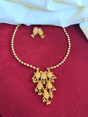 Ashtalakshmi Pendant With Chain And Earrings