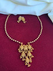 Ashtalakshmi Pendant With Chain And Earrings