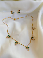 Elegant Dainty CZ Stone Neckpiece Set