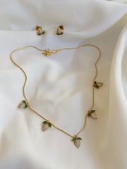 Elegant Dainty CZ Stone Neckpiece Set