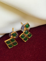 Green Diamond Shape Elegant Neckpiece Set