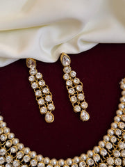 Premium Bridal Kundhan Neckpiece With Earrings