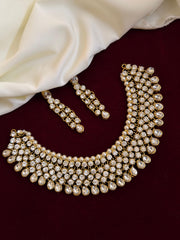 Premium Bridal Kundhan Neckpiece With Earrings