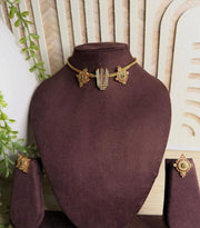 Perumaal Neckpiece With CZ Stone