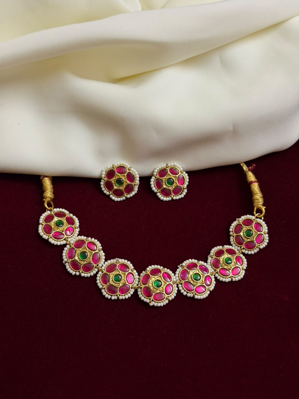 Premium Handmade Kundhan Necklace Cum Choker