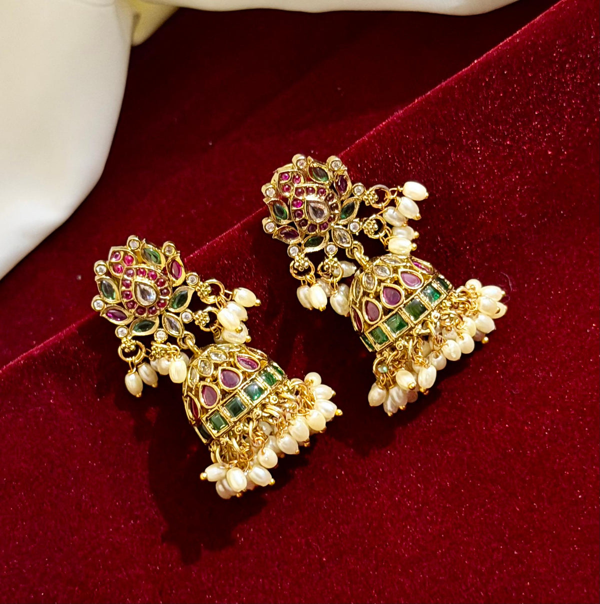 Premium Kemp Floral Jhumka