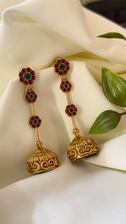 Kemp Floral Long Stick Jhumka