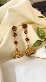 Kemp Floral Long Stick Jhumka