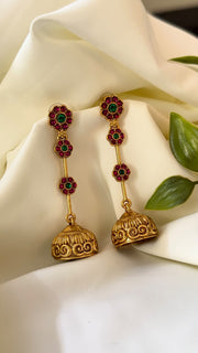 Kemp Floral Long Stick Jhumka
