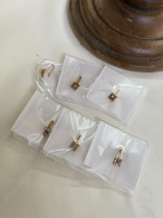 Square Nose Pin — No Piercing Needed, Golden Set of 6