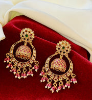 Kemp Earrings With Pink Hanging