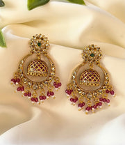 Kemp Earrings With Pink Hanging