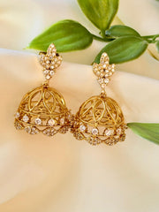 White AD Stone Gold Look Alike Jhumka