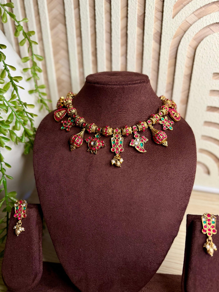 Antique Royal Red Necklace