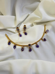 Premium Hasli With Amethyst Bezels