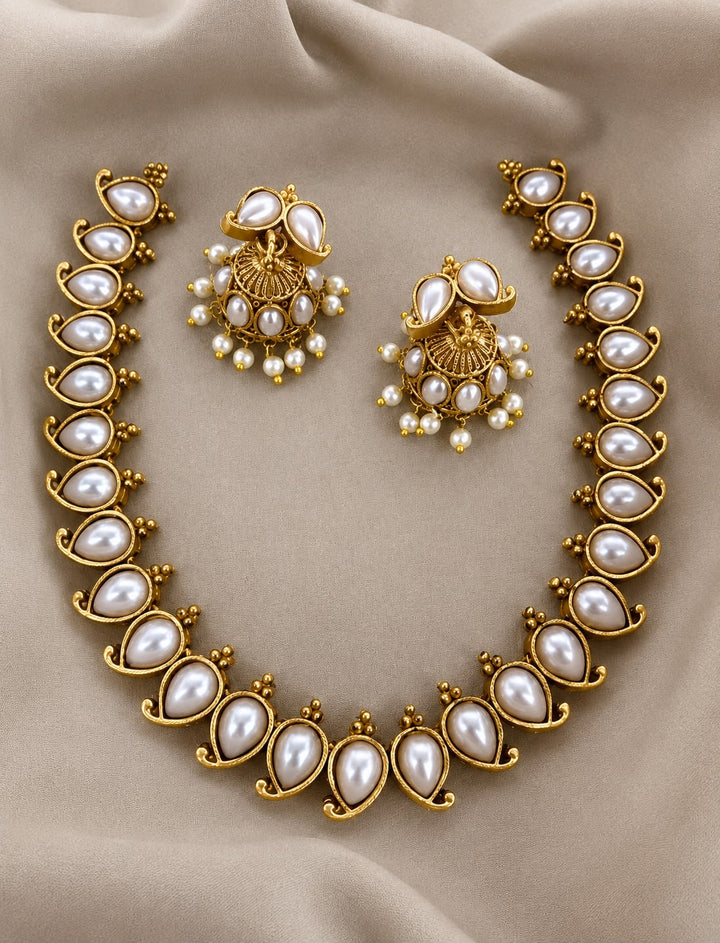 Affordable White Pearl Necklace