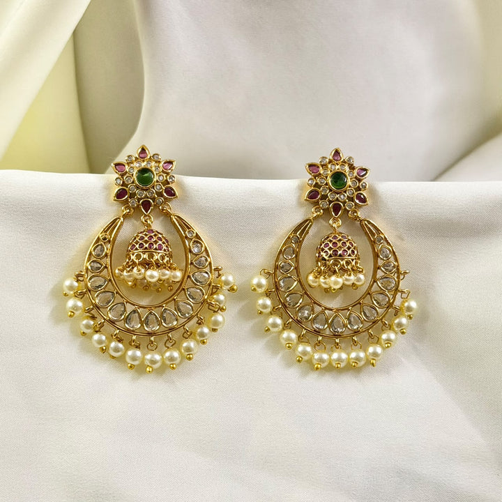 Floral Chandbali Earrings