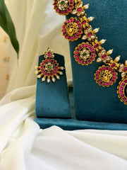 Kemp Bridal Set With Pink Green And White Kemp Stones