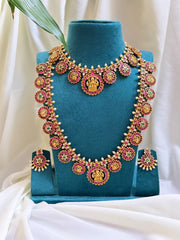 Kemp Bridal Set With Pink Green And White Kemp Stones