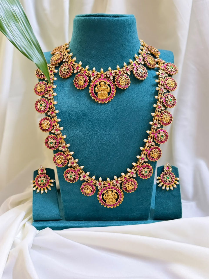 Kemp Bridal Set With Pink Green And White Kemp Stones