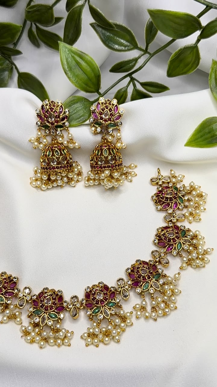 Exquisite Tamara Premium Neckpiece With Jhumka