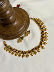 Coin Lakshmi Multicolor Necklace