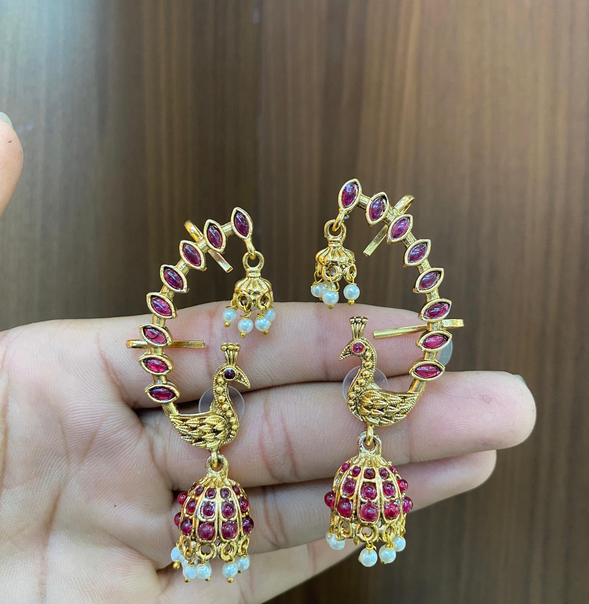 Peacock Ear Cuff Jhumka