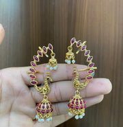 Peacock Ear Cuff Jhumka