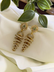 Shanghini Green Stone Earrings