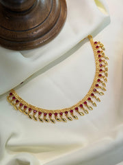 Elakathaali With Ruby Stone Micro Plated No Earrings