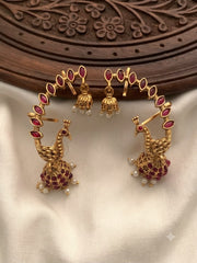 Peacock Ear Cuff Jhumka