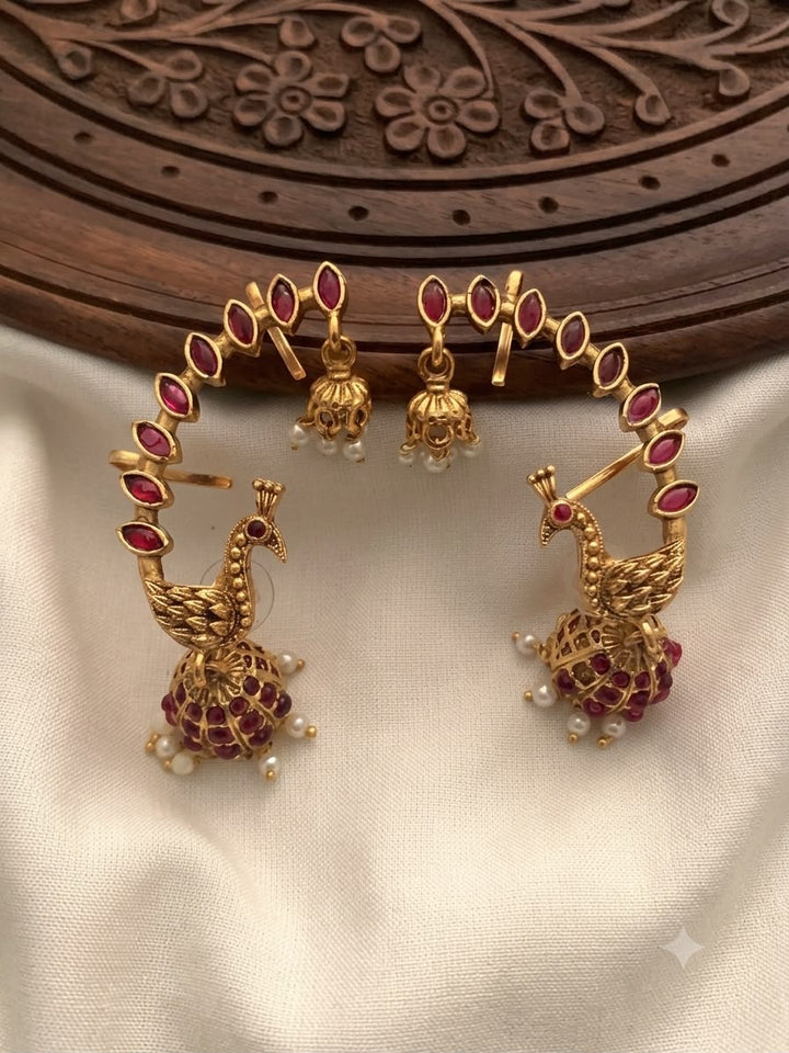 Peacock Ear Cuff Jhumka