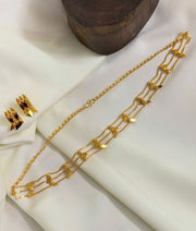 Golden 3-Layer Elakkathali Choker