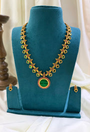 Palakka Traditional Haram With Mirror Pendant